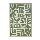 Geometric Hand Printed Framed Canvas Wall Art at Online8 Furniture Auckland NZ