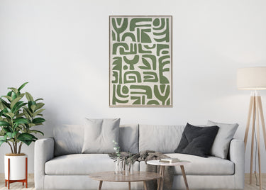 Geometric Hand Printed Framed Canvas Wall Art at Online8 Furniture Auckland NZ