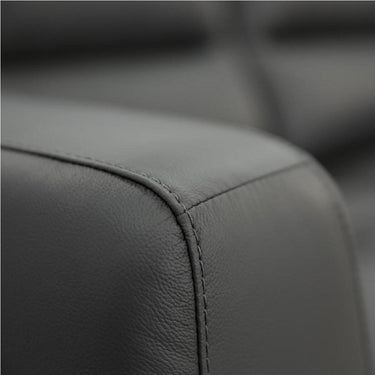 Georgia Leather 2 Seater Sofa - Gun Metal at Online8 Furniture Auckland NZ