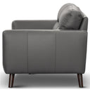 Georgia Leather 2 Seater Sofa - Gun Metal at Online8 Furniture Auckland NZ