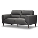 Georgia Leather 2 Seater Sofa - Gun Metal at Online8 Furniture Auckland NZ
