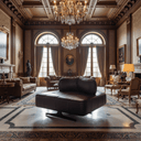 Georgio XL Leather Chair | Ottoman Cuba Brown at Online8 Furniture Auckland NZ