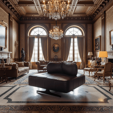 Georgio XL Leather Chair | Ottoman Cuba Brown at Online8 Furniture Auckland NZ