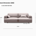 Gianni Duffle 3 Seat Sofa - Latte at Online8 Furniture Auckland NZ