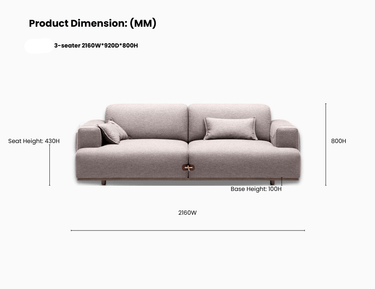 Gianni Duffle 3 Seat Sofa - Latte at Online8 Furniture Auckland NZ