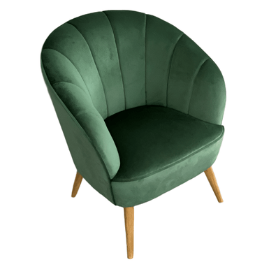 Gina Velvet Casual Armchair - Green at Online8 Furniture Auckland NZ