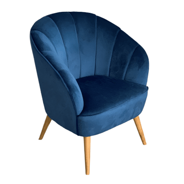 Gina Velvet Casual Armchair - Navy at Online8 Furniture Auckland NZ