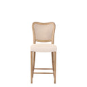 Giverny Bar Stool | Cream Linen & Oak at Online8 Furniture Auckland NZ
