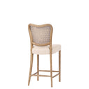 Giverny Bar Stool | Cream Linen & Oak at Online8 Furniture Auckland NZ