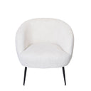 Glam Club Boucle Chair - Cream at Online8 Furniture Auckland NZ