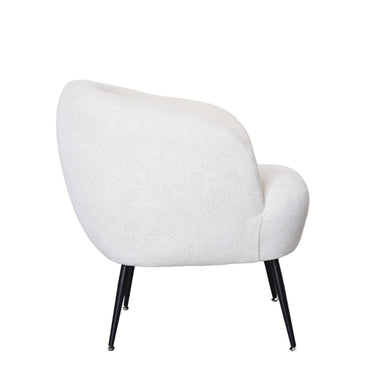 Glam Club Boucle Chair - Cream at Online8 Furniture Auckland NZ