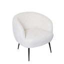 Glam Club Boucle Chair - Cream at Online8 Furniture Auckland NZ