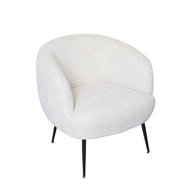 Glam Club Boucle Chair - Cream at Online8 Furniture Auckland NZ
