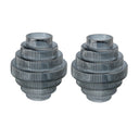 Glass Vase Set/2 - Smoke at Online8 Furniture Auckland NZ