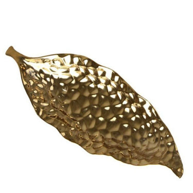 Gold Leaf Plate - Small at Online8 Furniture Auckland NZ