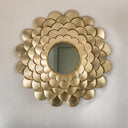 Gold Scalloped Iron Framed Accent Mirror - 800mm at Online8 Furniture Auckland NZ