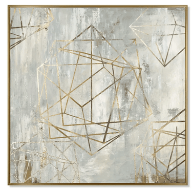 Gold Wire Framed Canvas Print 90x90 at Online8 Furniture Auckland NZ