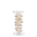 Golden Glass Candle Stick - Small at Online8 Furniture Auckland NZ
