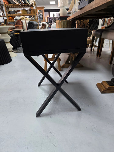 Granada Bedside Table - Black at Online8 Furniture Auckland NZ