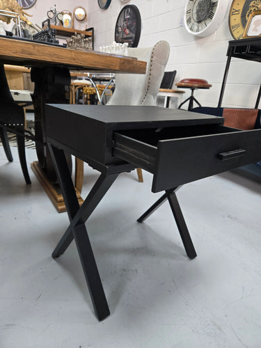 Granada Bedside Table - Black at Online8 Furniture Auckland NZ