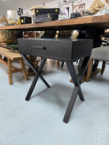 Granada Bedside Table - Black at Online8 Furniture Auckland NZ
