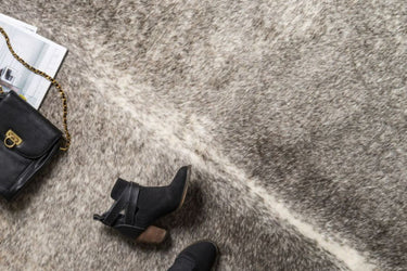 Grand Canyon Faux Hide Rug - Ivory/Grey 188x244cm at Online8 Furniture Auckland NZ
