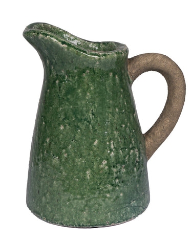 Green Glaze Stoneware Jug - Medium at Online8 Furniture Auckland NZ