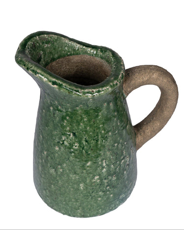 Green Glaze Stoneware Jug - Small at Online8 Furniture Auckland NZ