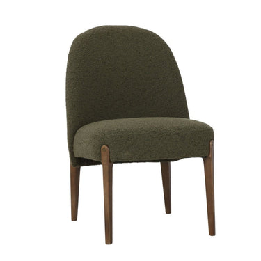 Hamberg Boucle Dining Chair - Olive at Online8 Furniture Auckland NZ