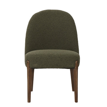 Hamberg Boucle Dining Chair - Olive at Online8 Furniture Auckland NZ