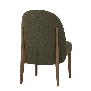 Hamberg Boucle Dining Chair - Olive at Online8 Furniture Auckland NZ