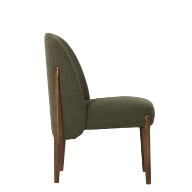 Hamberg Boucle Dining Chair - Olive at Online8 Furniture Auckland NZ