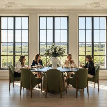 Hamberg Boucle Dining Chair - Olive at Online8 Furniture Auckland NZ