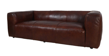 Hampshire 3 Seater Leather Sofa: Vintage Cigar at Online8 Furniture Auckland NZ
