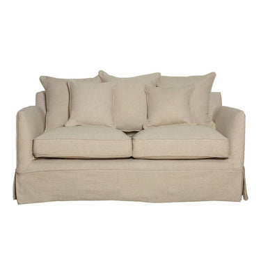 Hamptons 2-Seater Slipcover Sofa Bed - Beige at Online8 Furniture Auckland NZ