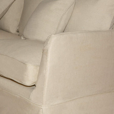 Hamptons 2-Seater Slipcover Sofa Bed - Beige at Online8 Furniture Auckland NZ