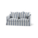 Hamptons 2-Seater Slipcover Sofa Bed - Blue Sky Stripes at Online8 Furniture Auckland NZ