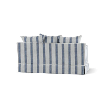 Hamptons 2-Seater Slipcover Sofa Bed - Blue Sky Stripes at Online8 Furniture Auckland NZ