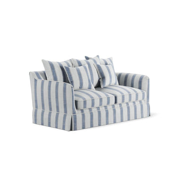 Hamptons 2-Seater Slipcover Sofa Bed - Blue Sky Stripes at Online8 Furniture Auckland NZ