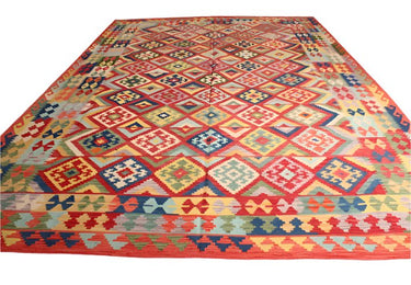 Hand Knotted Afghan Kilim Rug - 400x270 at Online8 Furniture Auckland NZ