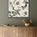 Hand Painted Flower Painting on Stretched Canvas - Gold Frame at Online8 Furniture Auckland NZ