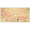 Hand Painted Flower Painting on Stretched Canvas - Gold Frame at Online8 Furniture Auckland NZ