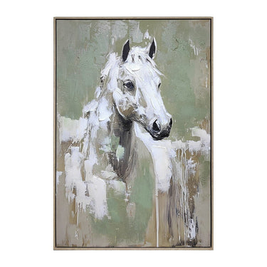 Hand Painted Horse Framed Canvas Wall Art at Online8 Furniture Auckland NZ