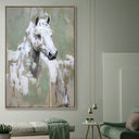 Hand Painted Horse Framed Canvas Wall Art at Online8 Furniture Auckland NZ