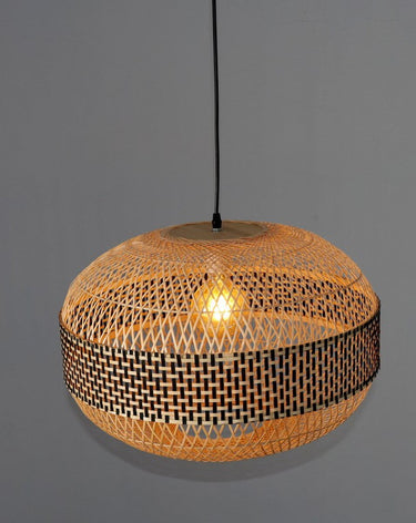 Handcrafted Bamboo Pendant 1- Natural/Black at Online8 Furniture Auckland NZ