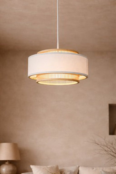 Handcrafted Bamboo Pendant 3 - Natural at Online8 Furniture Auckland NZ