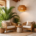 Handcrafted Bamboo Pendant - Natural at Online8 Furniture Auckland NZ