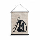 Hanging Paper Scroll Wall Art: Resting Lady at Online8 Furniture Auckland NZ