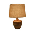 Hanne Wooden Table Lamp with Jute Shade at Online8 Furniture Auckland NZ