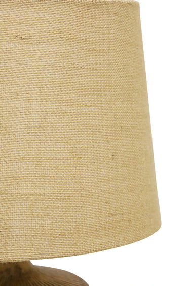Hanne Wooden Table Lamp with Jute Shade at Online8 Furniture Auckland NZ